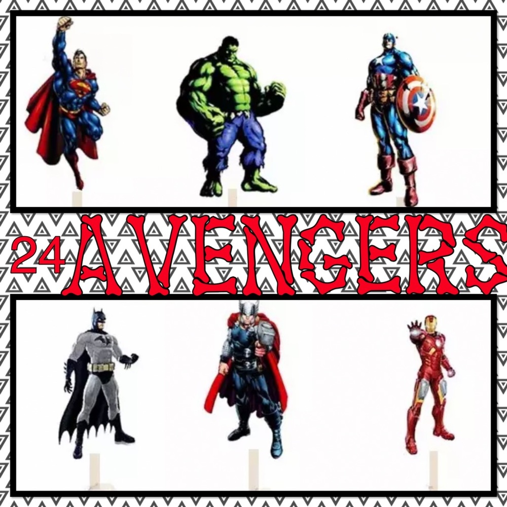 🔷New🔷Avenger Cake or Cupcake Picks🔷